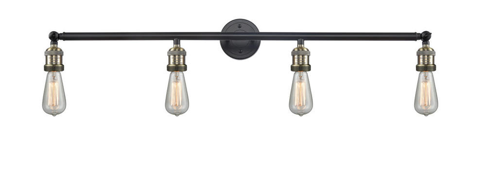 Bare Bulb - 4 Light - 42 inch - Black Antique Brass - Adjustable Bath Vanity Light