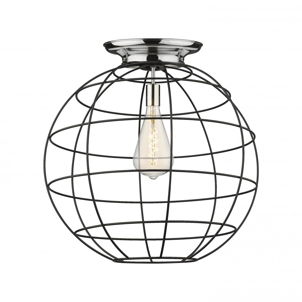 Lake Placid - 1 Light - 22 inch - Polished Chrome - Flush Mount