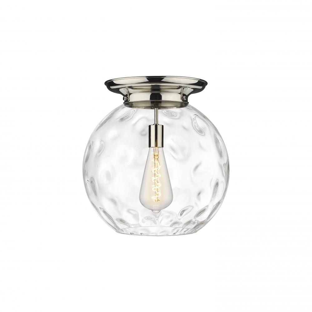 Athens Water Glass - 1 Light - 16 inch - Polished Nickel - Flush Mount