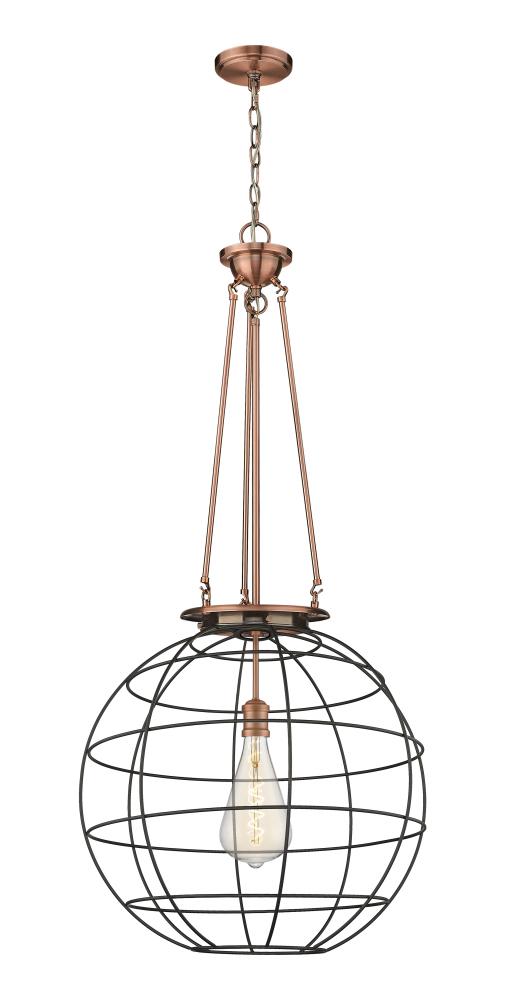 Lake Placid - 1 Light - 22 inch - Antique Copper - Chain Hung - Pendant
