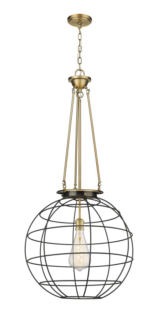 Lake Placid - 1 Light - 22 inch - Brushed Brass - Chain Hung - Pendant