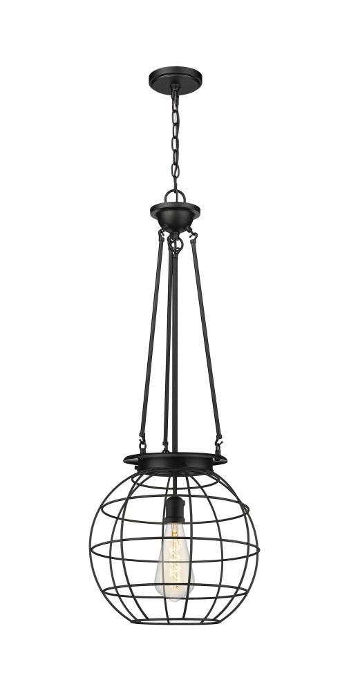 Beacon - 1 Light - 16 inch - Matte Black - Chain Hung - Pendant