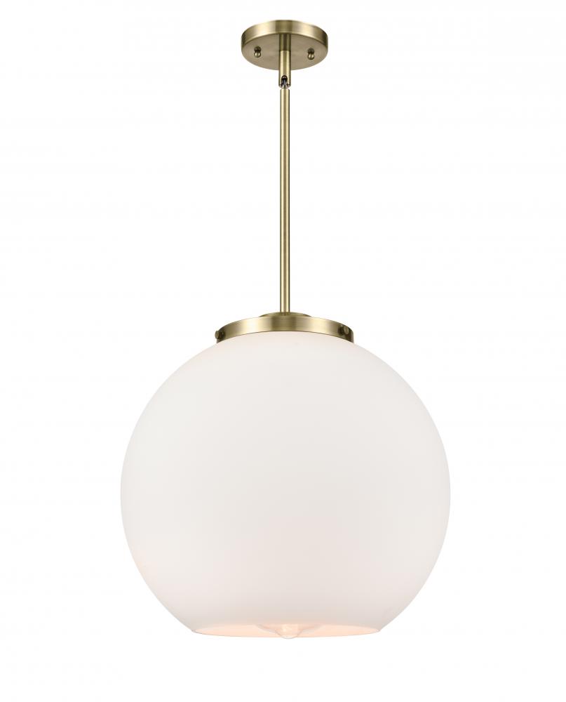 Athens - 1 Light - 16 inch - Antique Brass - Stem Hung - Pendant