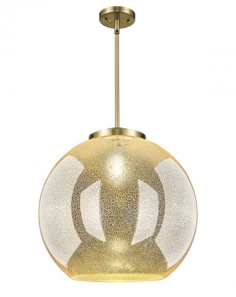 Athens - 1 Light - 18 inch - Antique Brass - Stem Hung - Pendant
