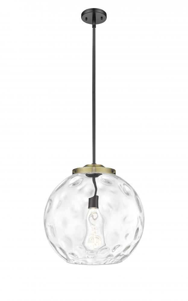 Athens Water Glass - 1 Light - 16 inch - Black Antique Brass - Stem Hung - Pendant