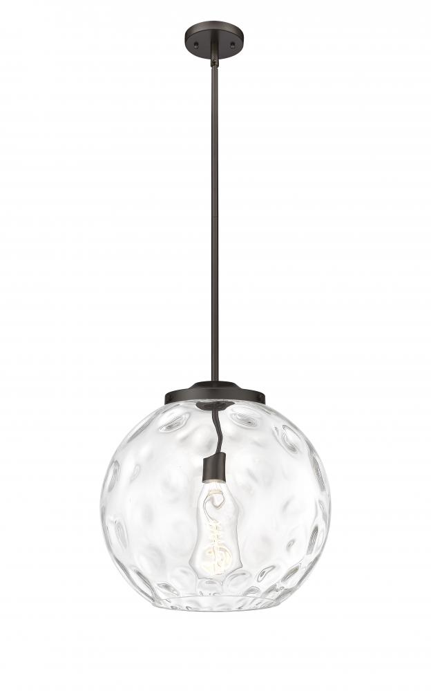 Athens Water Glass - 1 Light - 16 inch - Oil Rubbed Bronze - Stem Hung - Pendant