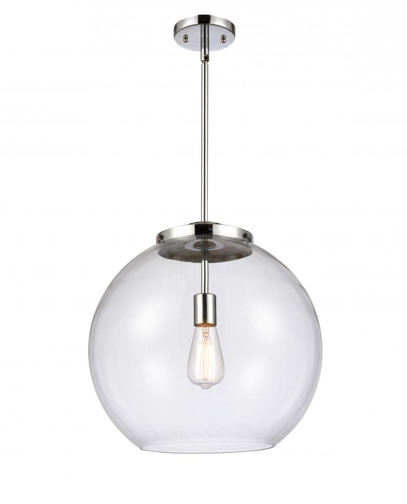 Athens - 1 Light - 16 inch - Polished Chrome - Stem Hung - Pendant