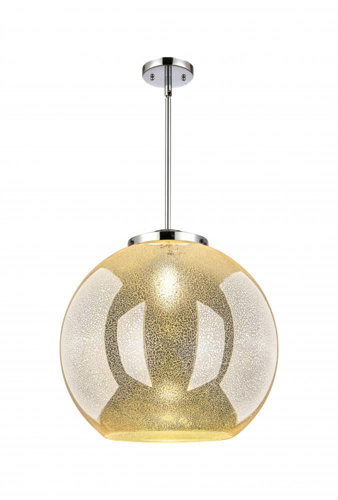 Athens - 1 Light - 18 inch - Polished Chrome - Stem Hung - Pendant