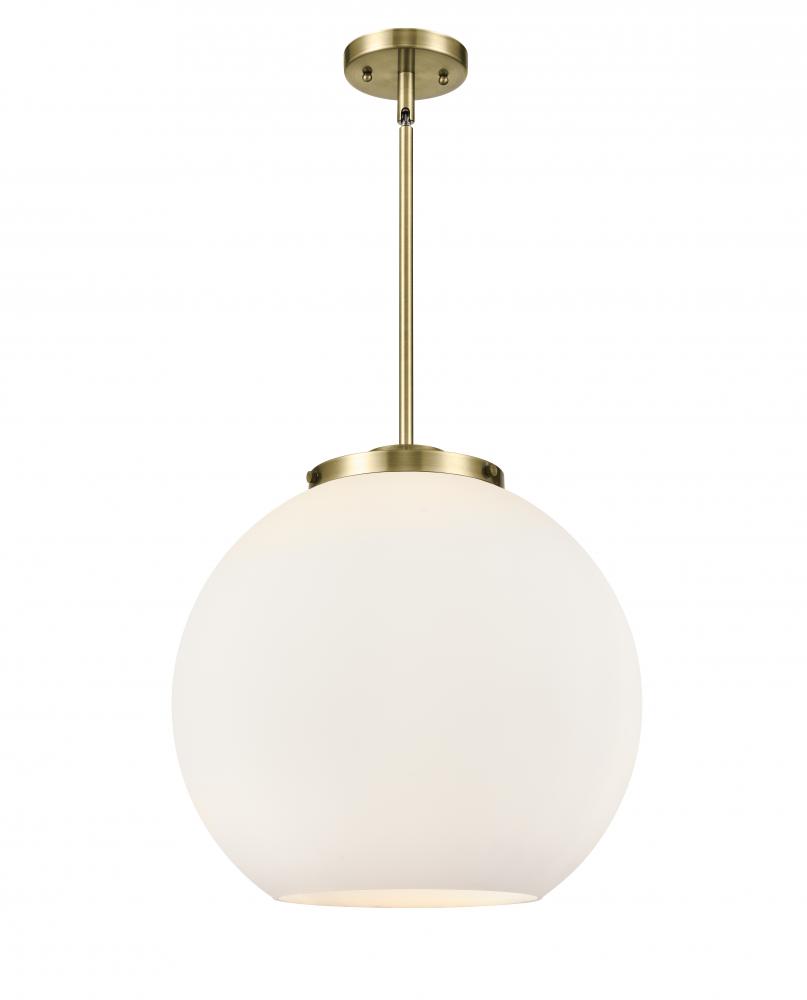 Athens - 3 Light - 16 inch - Antique Brass - Stem hung - Pendant