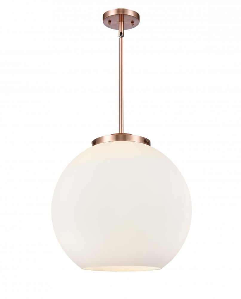 Athens - 3 Light - 16 inch - Antique Copper - Stem hung - Pendant