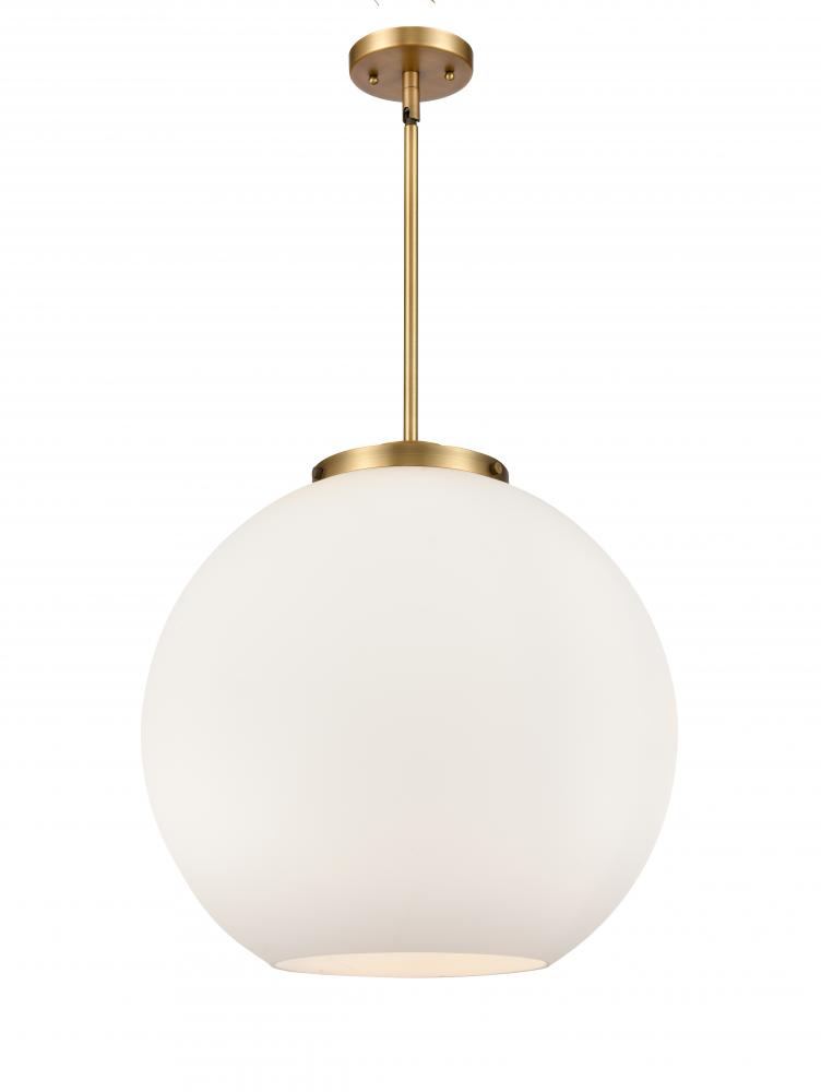 Athens - 3 Light - 18 inch - Brushed Brass - Stem hung - Pendant