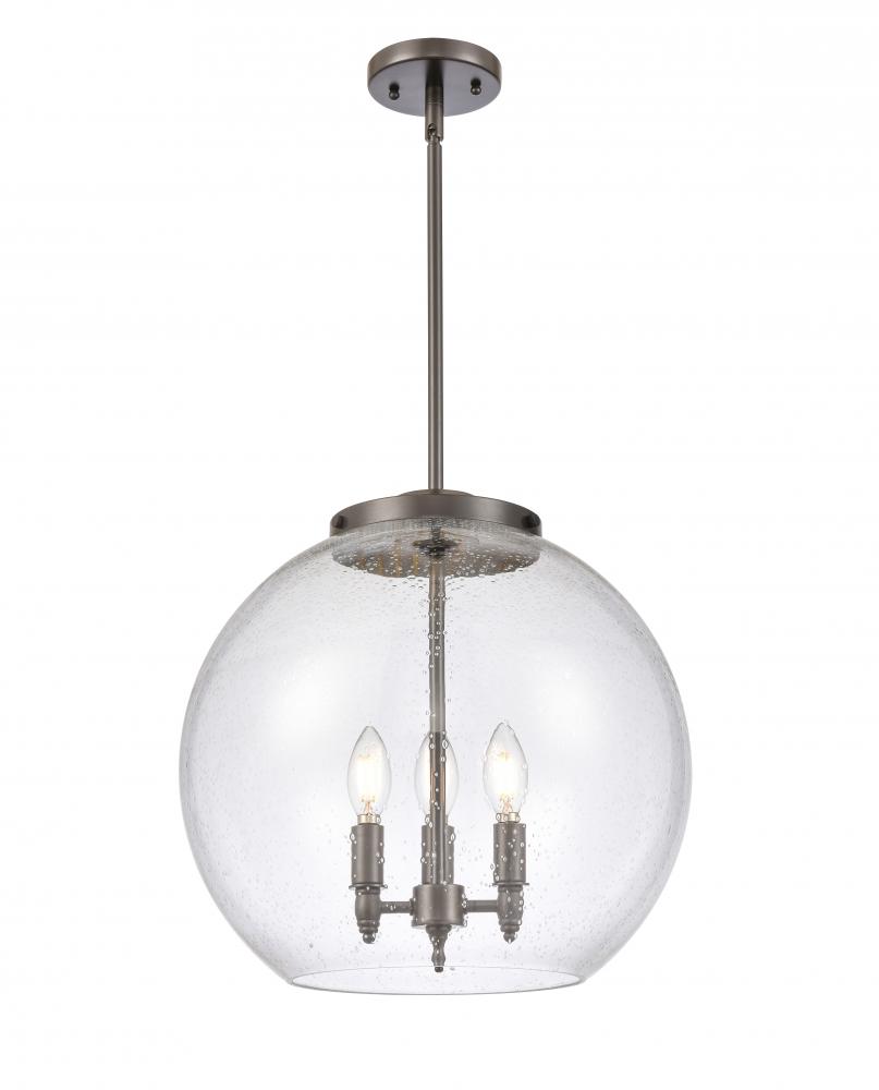 Athens - 3 Light - 16 inch - Oil Rubbed Bronze - Stem hung - Pendant