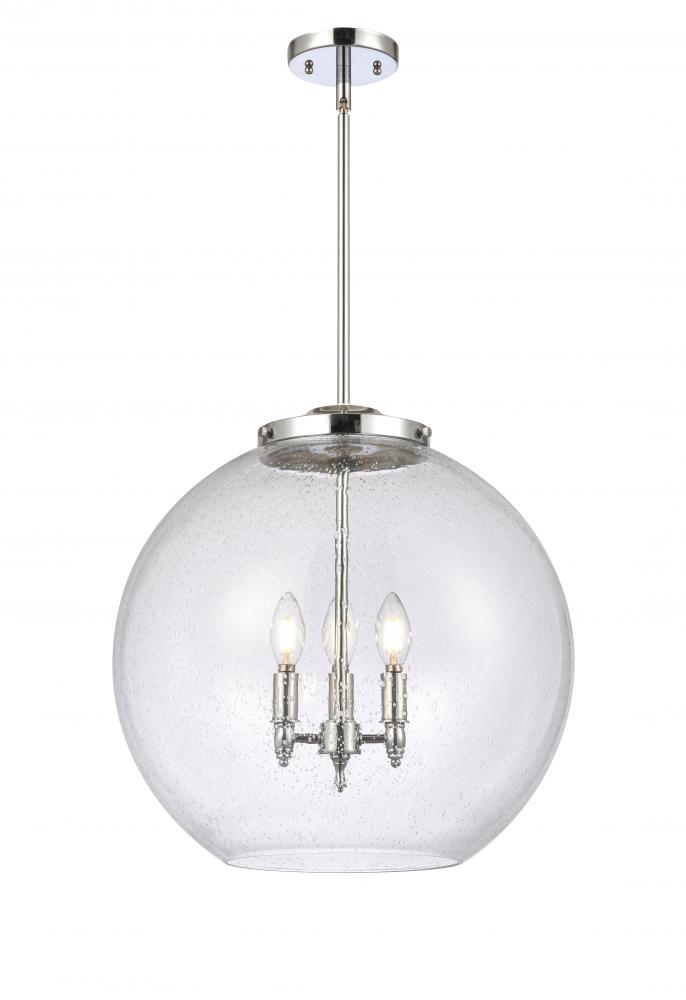 Athens - 3 Light - 18 inch - Polished Chrome - Stem hung - Pendant