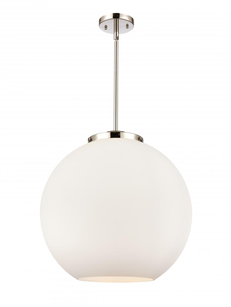 Athens - 3 Light - 18 inch - Polished Nickel - Stem hung - Pendant