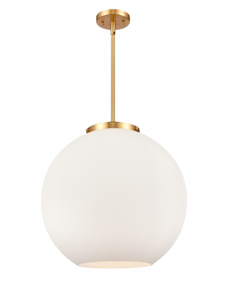 Athens - 3 Light - 18 inch - Satin Gold - Stem hung - Pendant