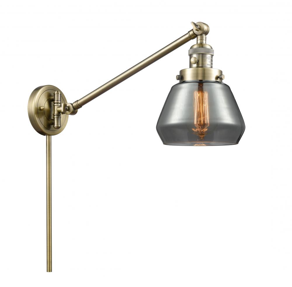 Fulton - 1 Light - 8 inch - Antique Brass -Adjustable Swing Arm