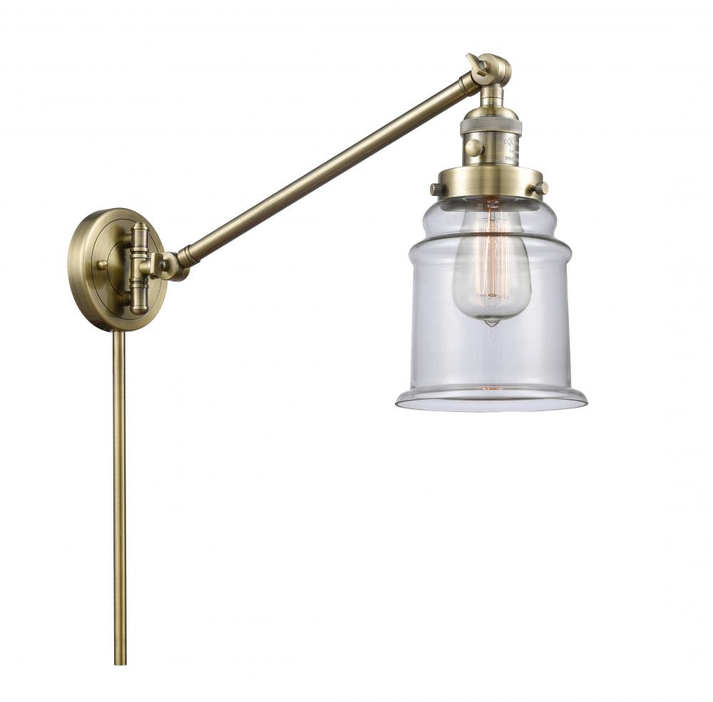 Canton - 1 Light - 8 inch - Antique Brass -Adjustable Swing Arm