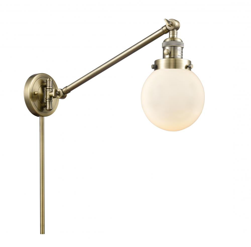 Beacon - 1 Light - 6 inch - Antique Brass -Adjustable Swing Arm
