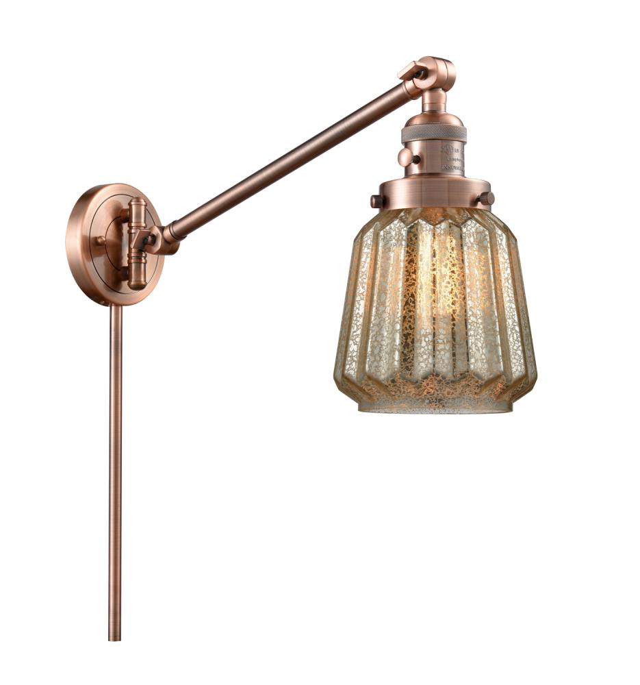 Chatham - 1 Light - 8 inch - Antique Copper -Adjustable Swing Arm