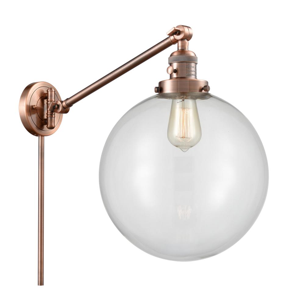Beacon - 1 Light - 12 inch - Antique Copper -Adjustable Swing Arm