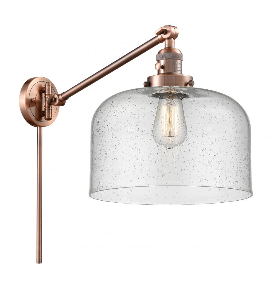 Bell - 1 Light - 12 inch - Antique Copper -Adjustable Swing Arm