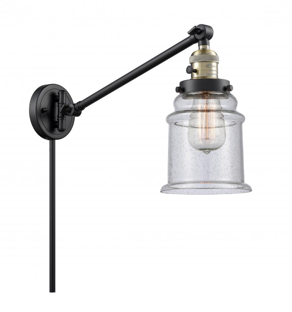 Canton - 1 Light - 8 inch - Black Antique Brass -Adjustable Swing Arm