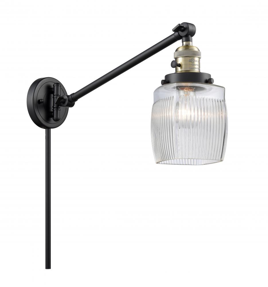 Colton - 1 Light - 8 inch - Black Antique Brass -Adjustable Swing Arm