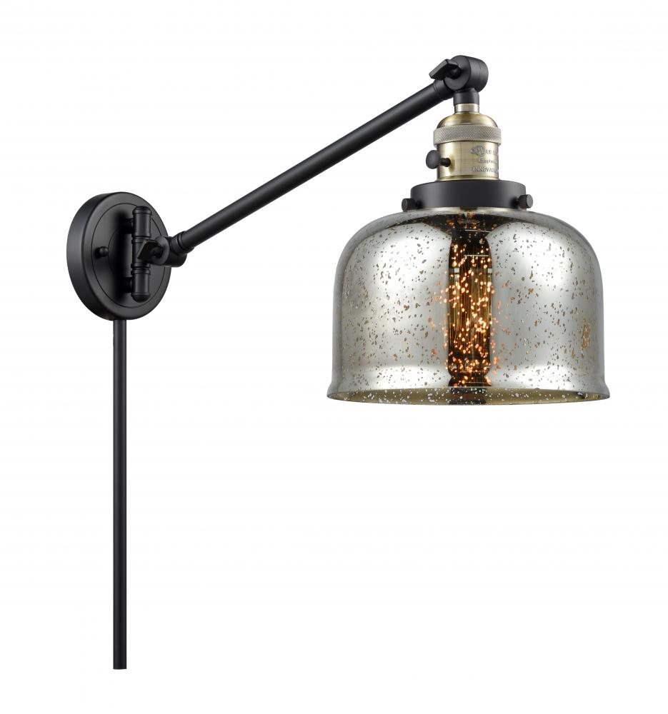 Bell - 1 Light - 8 inch - Black Antique Brass -Adjustable Swing Arm