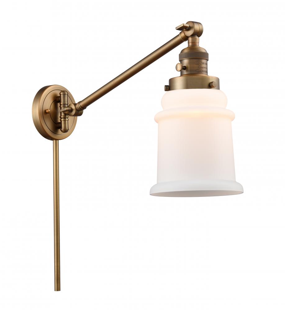 Canton - 1 Light - 8 inch - Brushed Brass -Adjustable Swing Arm