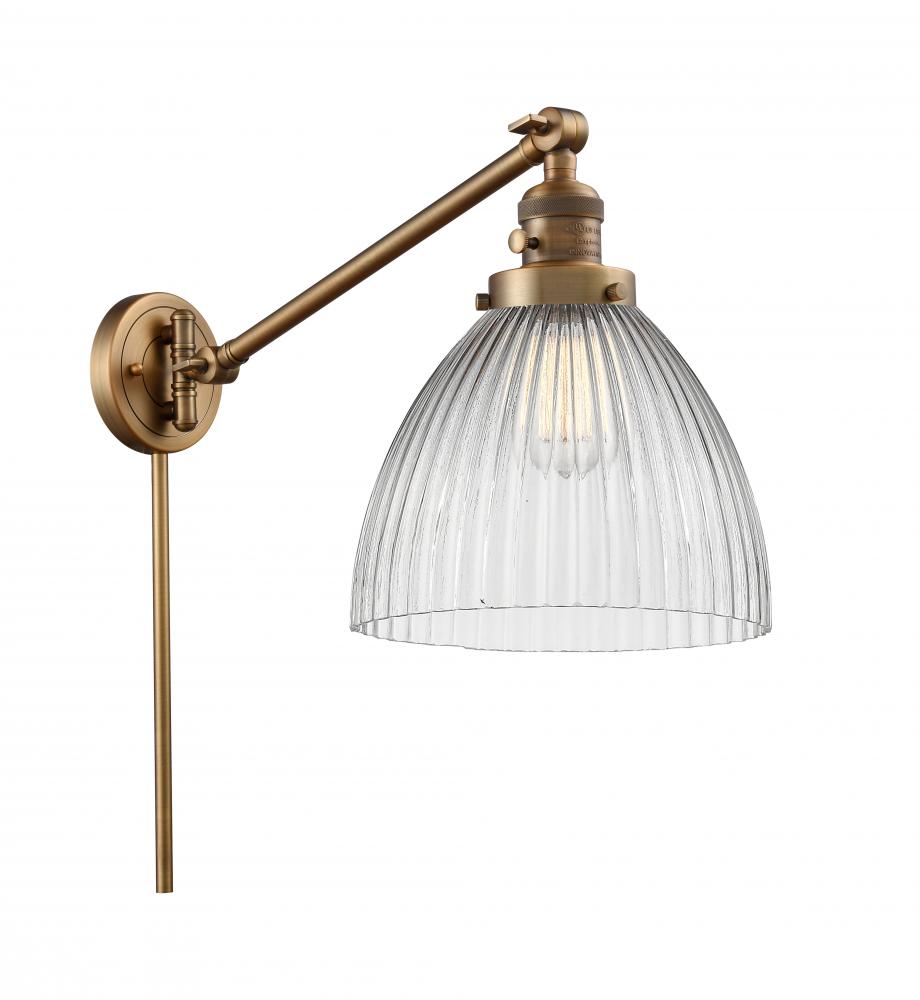 Seneca Falls - 1 Light - 10 inch - Brushed Brass -Adjustable Swing Arm