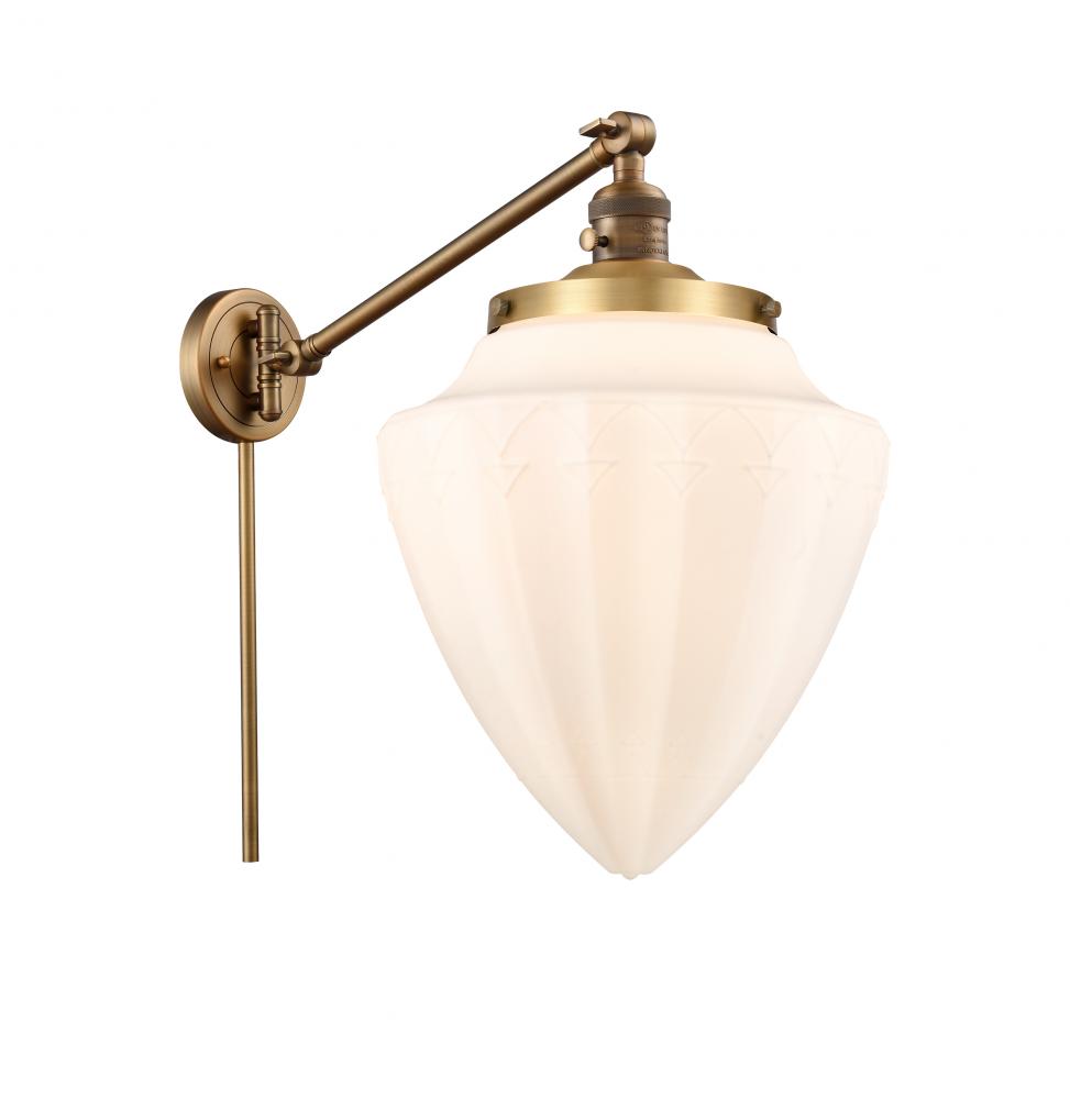 Bullet - 1 Light - 12 inch - Brushed Brass -Adjustable Swing Arm