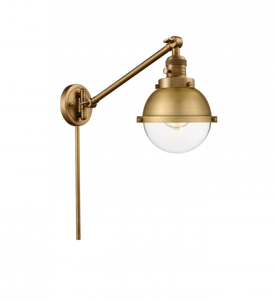 Hampden - 1 Light - 7 inch - Brushed Brass -Adjustable Swing Arm