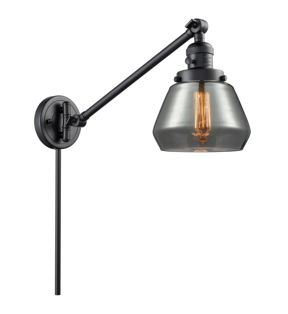 Fulton - 1 Light - 8 inch - Matte Black -Adjustable Swing Arm
