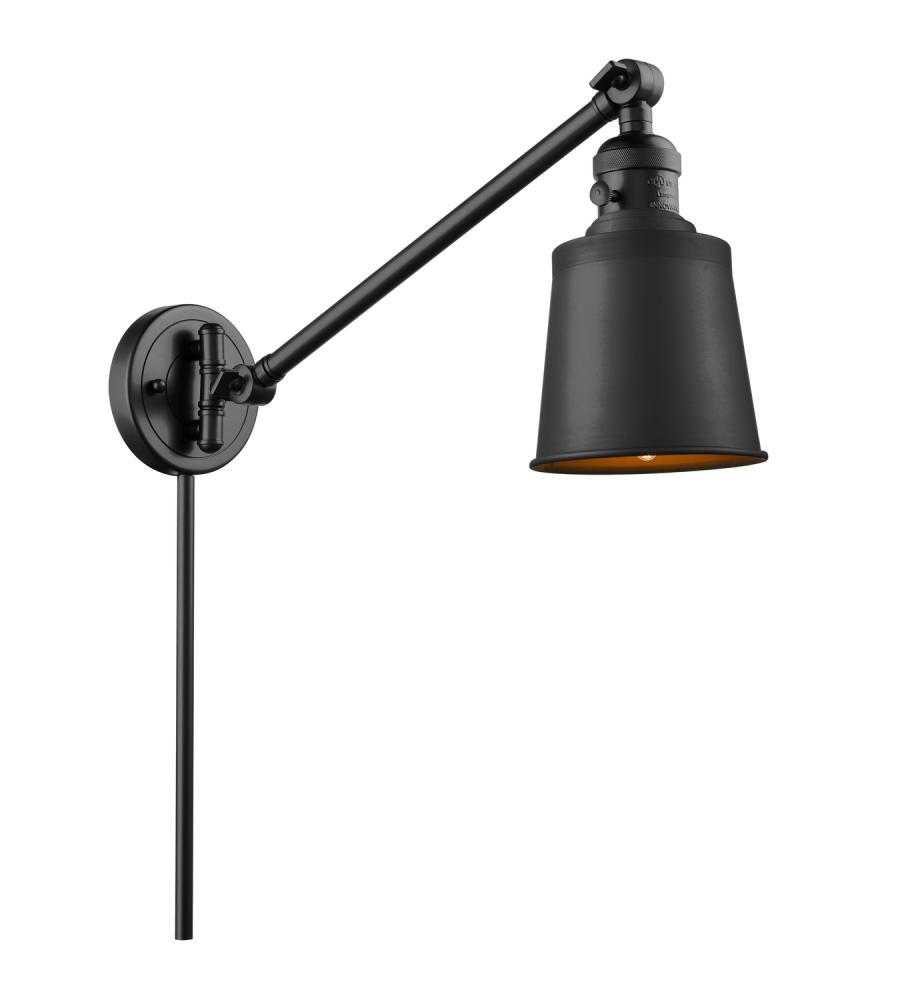 Addison - 1 Light - 8 inch - Matte Black -Adjustable Swing Arm
