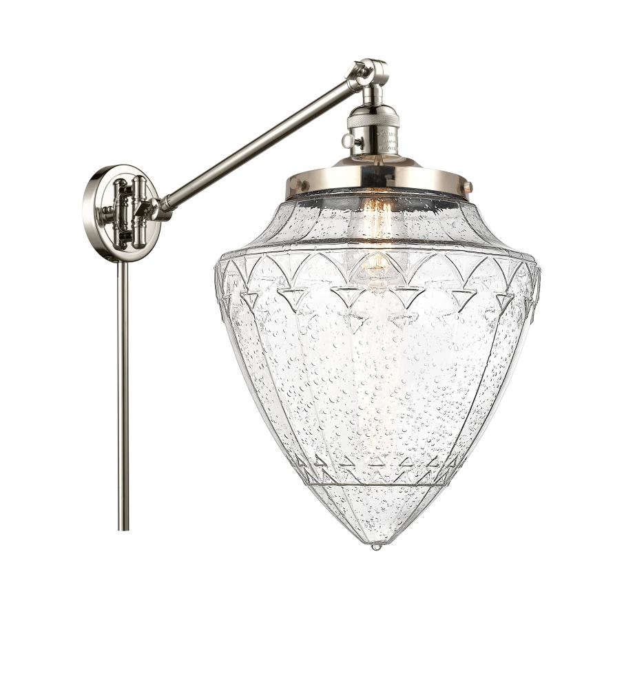 Bullet - 1 Light - 12 inch - Polished Nickel -Adjustable Swing Arm