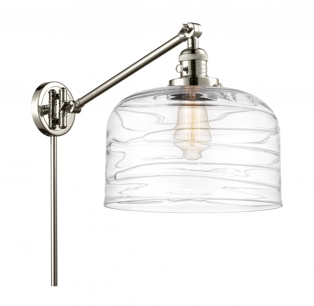 Bell - 1 Light - 12 inch - Polished Nickel -Adjustable Swing Arm