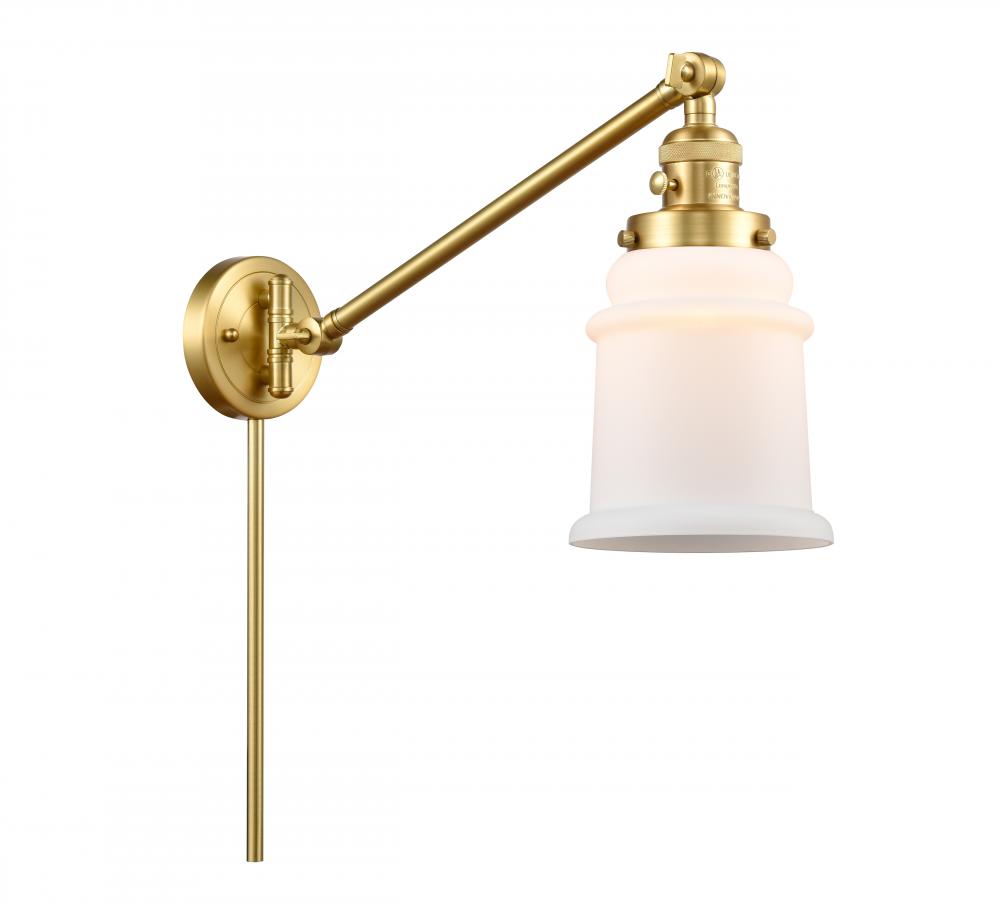 Canton - 1 Light - 8 inch - Satin Gold -Adjustable Swing Arm