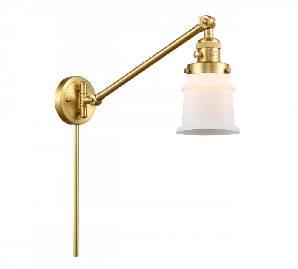 Canton - 1 Light - 8 inch - Satin Gold -Adjustable Swing Arm