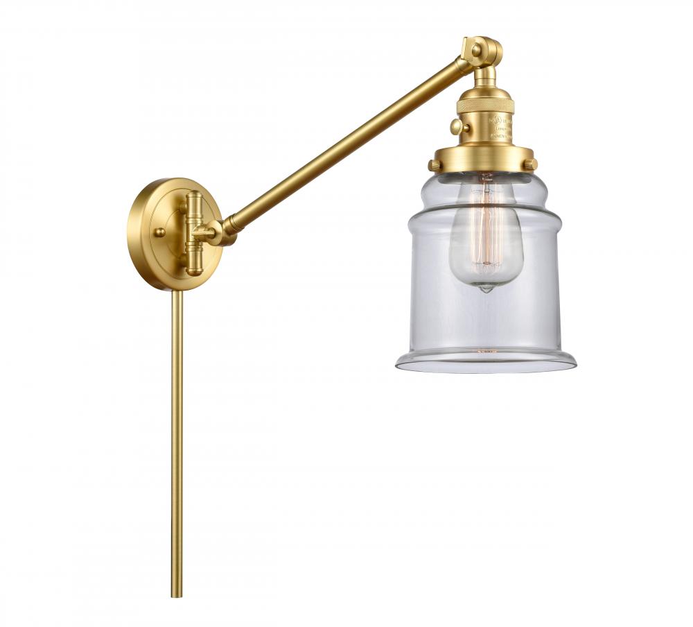 Canton - 1 Light - 8 inch - Satin Gold -Adjustable Swing Arm