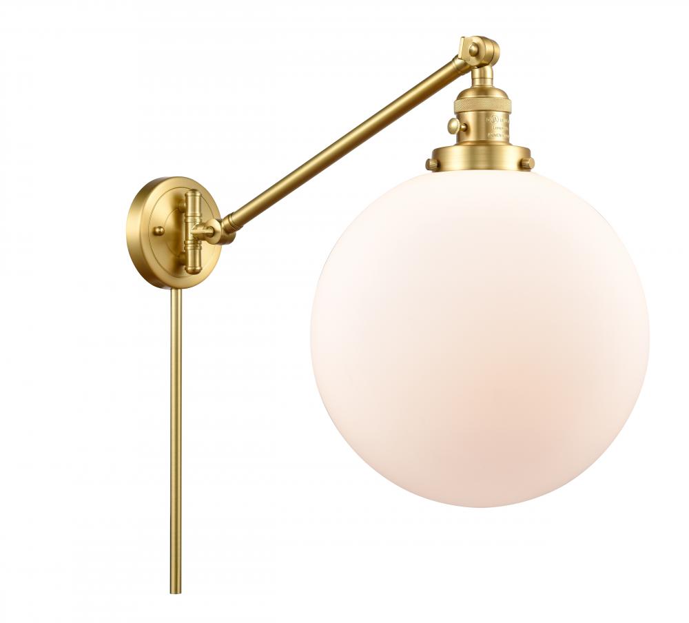 Beacon - 1 Light - 12 inch - Satin Gold -Adjustable Swing Arm