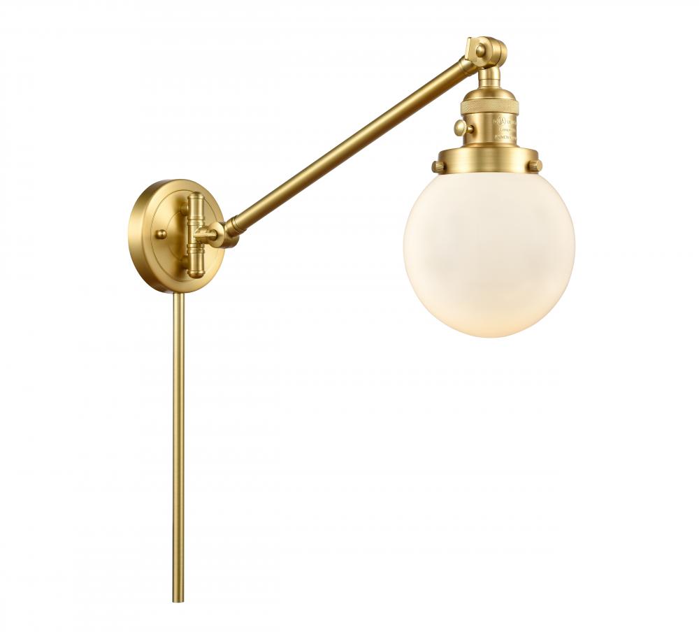 Beacon - 1 Light - 6 inch - Satin Gold -Adjustable Swing Arm