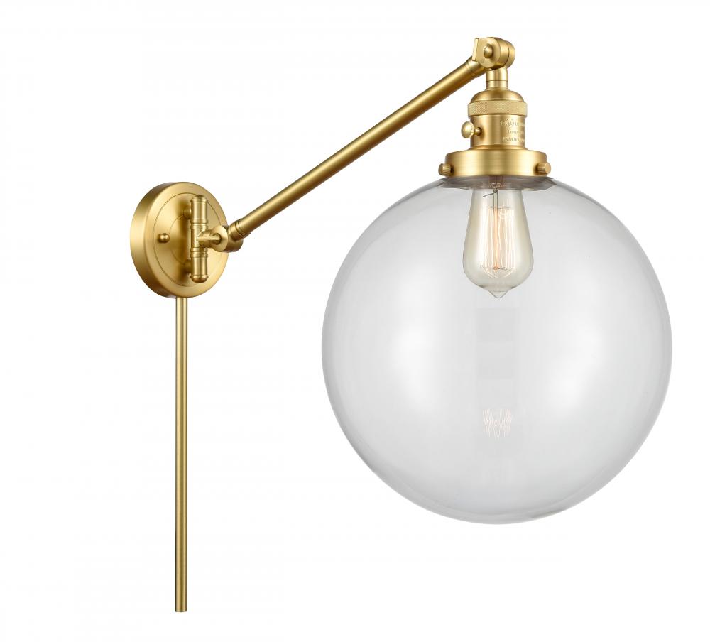 Beacon - 1 Light - 12 inch - Satin Gold -Adjustable Swing Arm