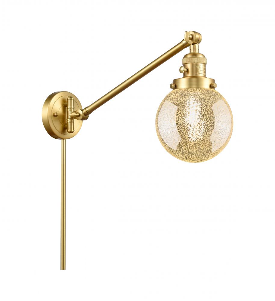 Beacon - 1 Light - 6 inch - Satin Gold -Adjustable Swing Arm