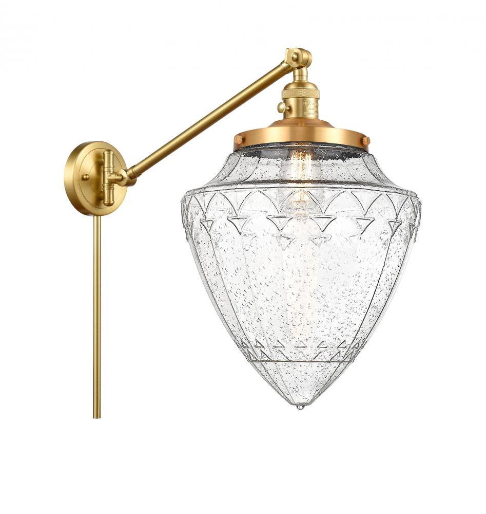 Bullet - 1 Light - 12 inch - Satin Gold -Adjustable Swing Arm