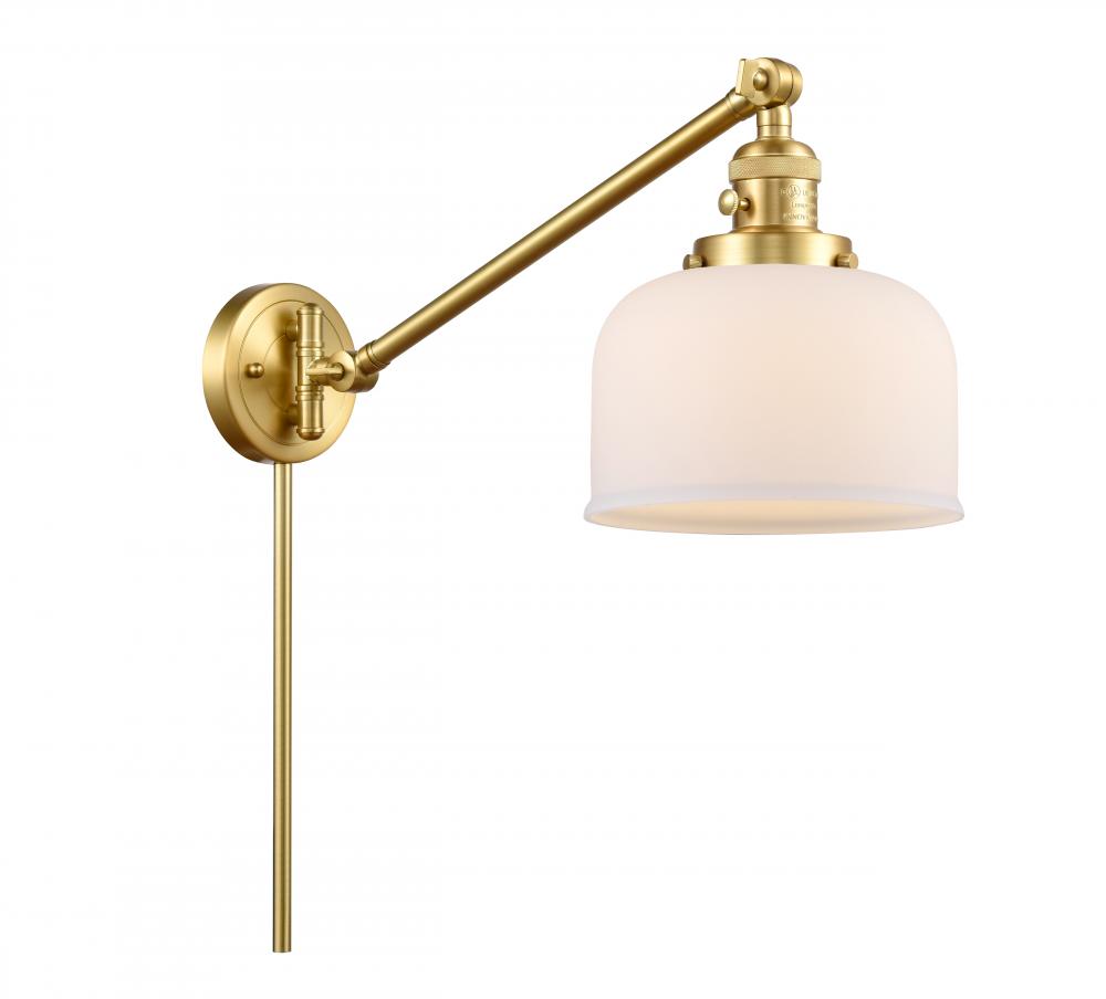 Bell - 1 Light - 8 inch - Satin Gold -Adjustable Swing Arm