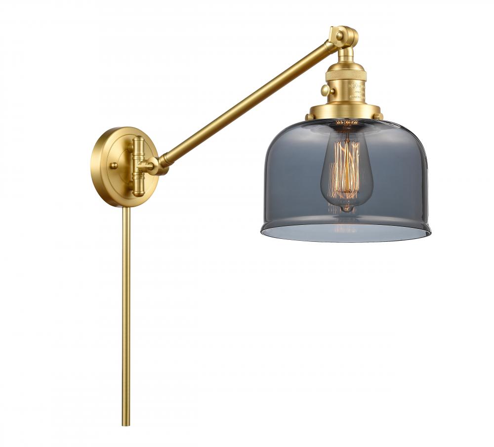 Bell - 1 Light - 8 inch - Satin Gold -Adjustable Swing Arm