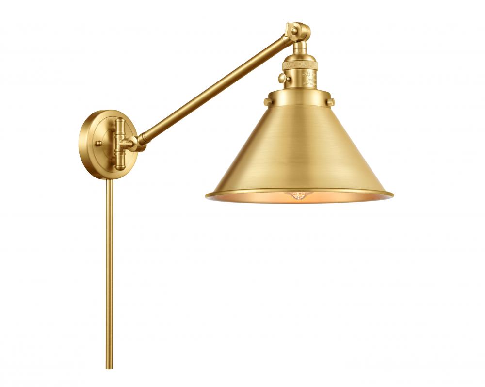 Briarcliff - 1 Light - 10 inch - Satin Gold -Adjustable Swing Arm