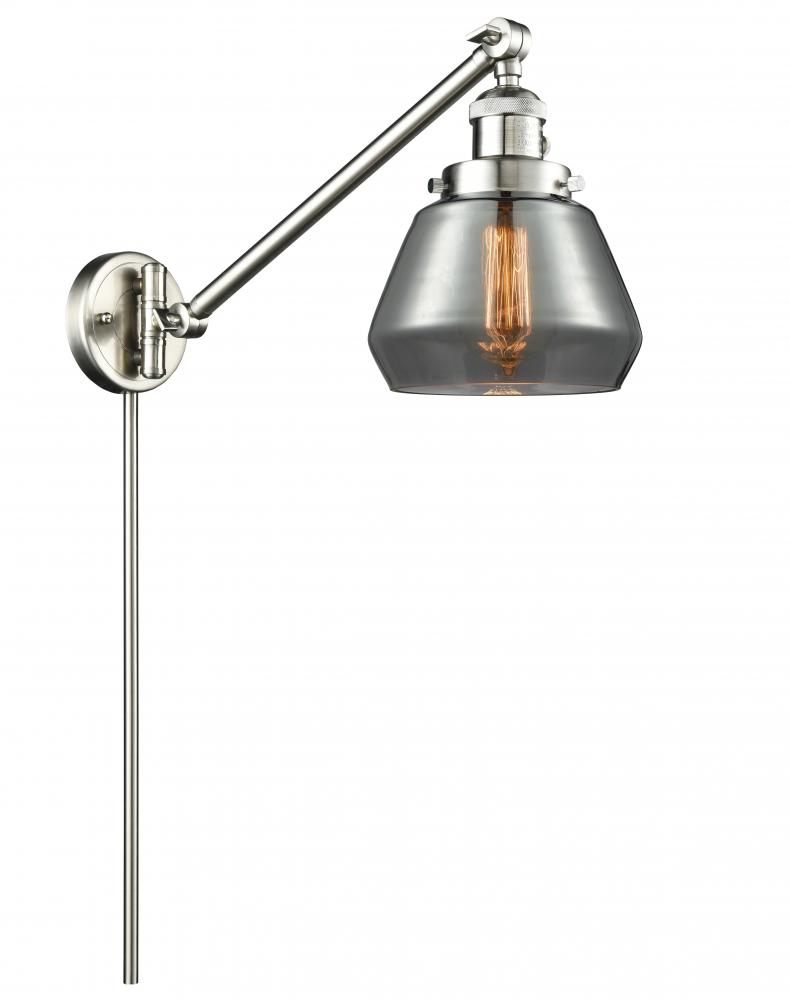 Fulton - 1 Light - 8 inch - Brushed Satin Nickel -Adjustable Swing Arm