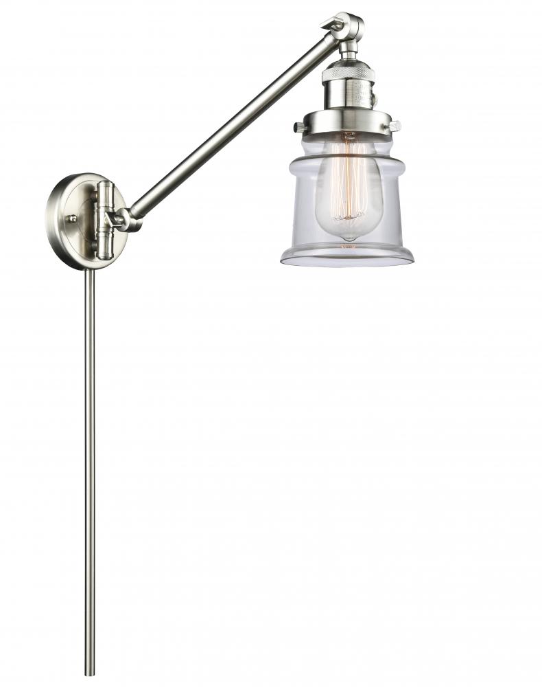 Canton - 1 Light - 8 inch - Brushed Satin Nickel -Adjustable Swing Arm