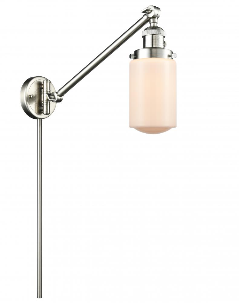 Dover - 1 Light - 5 inch - Brushed Satin Nickel -Adjustable Swing Arm